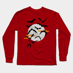 Hallowen Night Bats Long Sleeve T-Shirt